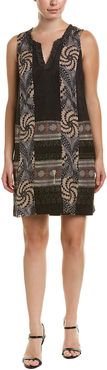 Anna Sui Shades Of Psychedelia Silk-Blend Shift Dress