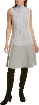 Lafayette 148 New York Cable-Knit Cashmere & Wool Sweaterdress