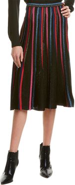 St. John Metallic A-Line Skirt