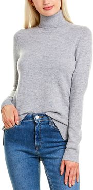 Forte Cashmere Fitted Cashmere Turtleneck Sweater