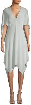 BCBGMAXAZRIA Cape A-Line Dress