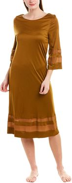 HANRO 3/4-Sleeve Silk-Blend Gown