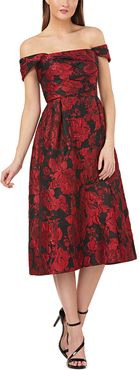 Carmen Marc Valvo Infusion Brocade Party Dress