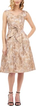 Kay Unger Sleeveless Jacquard Mini Dress