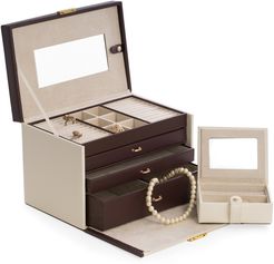 Bey-Berk Leather 4-Level Jewelry Box
