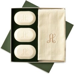 Eco Luxury 4pc Monogrammed Soap Gift Set
