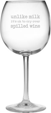 susquehanna Spilled Wine Set of 4 16oz Wine Glasses
