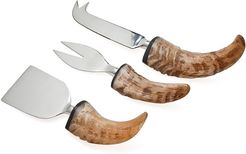 Godinger Natural Horn 3pc Cheese Slicer Set
