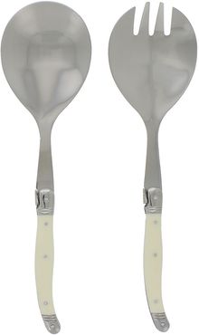 French Home 2pc Laguiole Faux Ivory Salad Servers