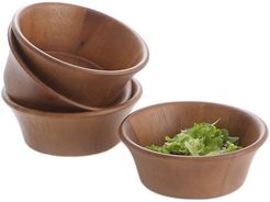 Woodard & Charles Set of 4 Individual Acacia Salad Bowls