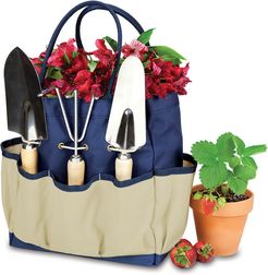 Picnic Time Blue Large Garden Tote