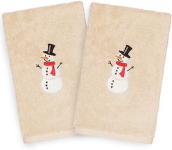 Set of 2 Linum Home Textiles Snowman Hand Towels