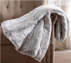 Christian Siriano Snow Leopard Fur Filled Throw with Gift Box