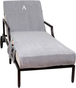 Linum Home Textiles Monogrammed Chaise Lounge Cover with Pockets