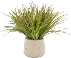 Creative Displays Green Grass In A Gray Fiberstone Container