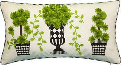 Edie@Home Dimensional Indoor & Outdoor Potted Topiary Decorative Pillow