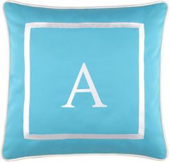 Edie@Home Outdoor Embroidered Monogram Decorative Pillow, "A"