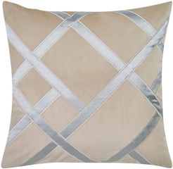 Charisma Tristano Embroidered Geometric Decorative Pillow