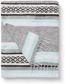 Laguna Beach Textile Company Mint & Gray Blanket