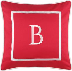 Edie@Home Outdoor Embroidered Monogram Decorative Pillow, "B"