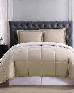 Truly Soft Everyday Khaki & Ivory Reversible Comforter Set