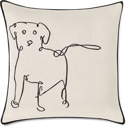 Ed Ellen Degeneres Doodle Dog Charcoal Decorative Pillow