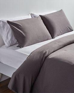 Matteo Black Tick Duvet Set