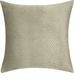 Edie@Home Velvet Embroidered Chevron Decorative Pillow