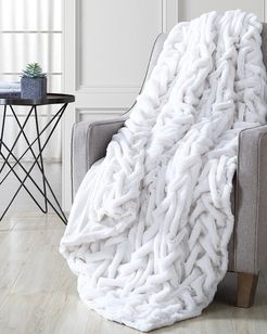 Modern Threads Luxury Braided Faux Fur Throw