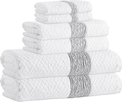 Enchante Home Set of 6 Anton Turkish Cotton Towel Set