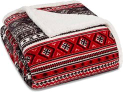 Eddie Bauer Classic Fair Isle Sherpa Blanket