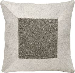 Nourison Mina Victory Couture Natural Hide Jeweled Cube Throw Pillow