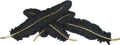 Sagebrook Home Black/Gold Feathers Wall Decor
