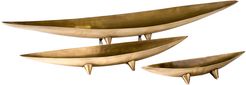 Torre & Tagus Antique Brass Tapered Boat Bowls