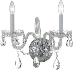 Crystorama 2-Light Traditional Crystal Sconce