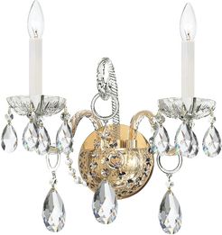 Crystorama 2-Light Traditional Crystal Sconce