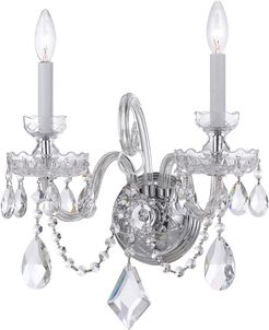 Crystorama 2-Light Traditional Crystal Sconce