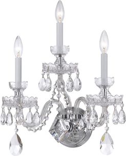 Crystorama 3-Light Traditional Crystal Sconce