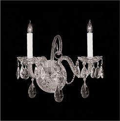 Crystorama 2-Light Traditional Crystal Sconce Swarovski Spectra Crystal