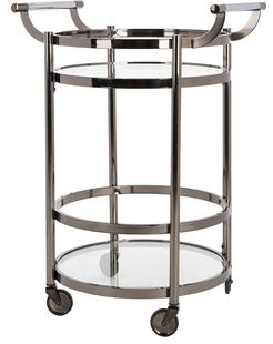 Safavieh Sienna 2-Tier Round Bar Cart