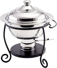 Old Dutch Round Hammered Stainless Steel Chafing Dish