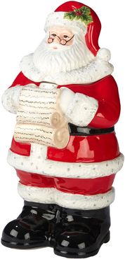 Certified International Holiday Wishes 3-D Santa Cookie Jar