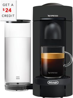 Nespresso VertuoPlus Coffee & Espresso Single-Serve Machine in Black Matte and  Aeroccino Milk Frother in Black
