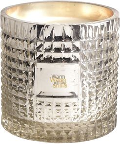 BIDKhome Silver Warm Vanilla Etched Glass Scented Candle