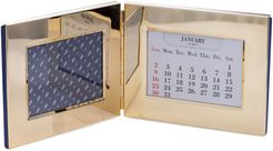 Bey-Berk Gold Plated Perpetual 3.5x5 Calendar & Frame