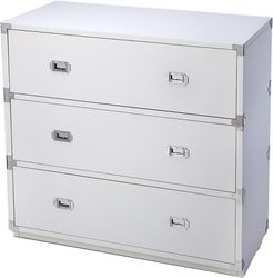 Butler Anew White 3 Drawer Campaign Chest