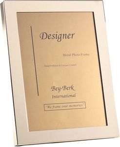 Bey-Berk Brass 3 1/2"x5" Picture Frame with Easel Back