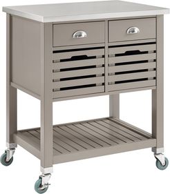 Linon Robbin Gray Wood Kitchen Cart