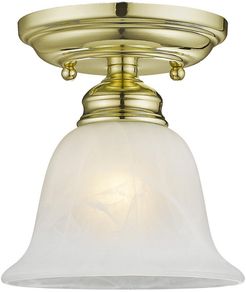 Livex Essex 1-Light Polished Brass Ceiling Mount