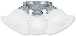 Livex Edgemont 3-Light Brushed Nickel Ceiling Mount